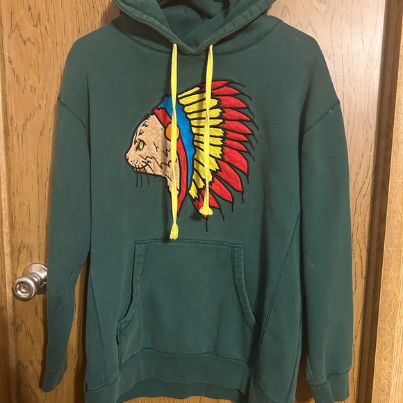 Golf Wang Green Hoodie with Native Cat